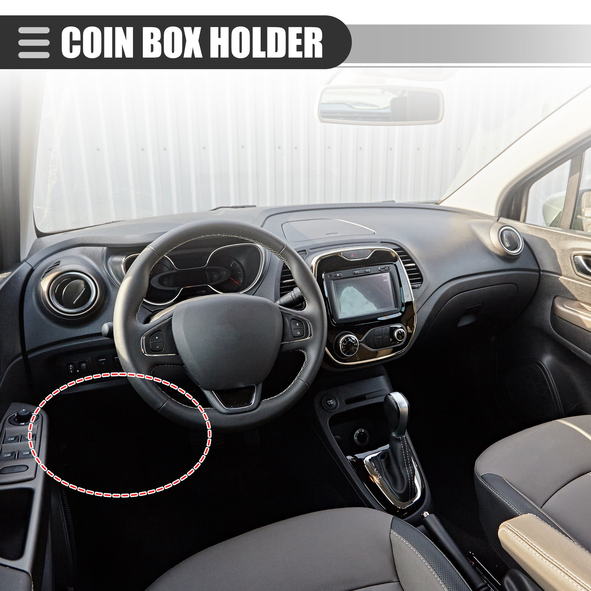 Unique Bargains Coin Change Box Holder Interior Storage for Toyota Camry 2018-2022