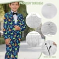 thumbnail image 6 of Xoenoiee Colorful Dinosaur Leaves Print Boy Suits Slim Fit 2 Pieces Beige Suit for Boys Formal Wedding Outfit Kids Prom Tuxedo Dresswear Set, 7-8 Years, 6 of 7