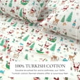thumbnail image 2 of Great Bay Home Christmas Flannel Sheet Set - 100% Turkish Cotton - Double Brushed - King, Santa Joy, 2 of 6