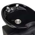 thumbnail image 3 of BarberPub Shampoo Chair with Ceramic Bowl Backwash Sink Salon Wash Station(Black), 3 of 10