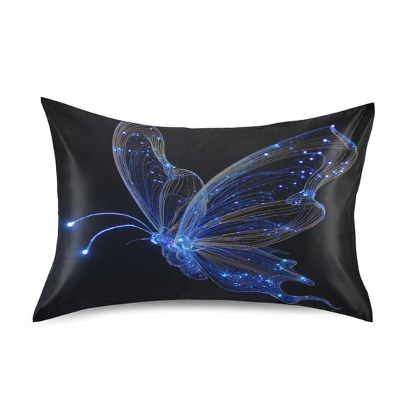 Satin Pillowcase Home Luxury Envelope Pillowcases Soft And Smooth Glowing Butterfly