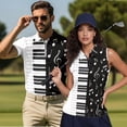 thumbnail image 2 of HUIACONG Couples Matching Golf Shirts His and Hers Clothing Sleeveless Athletic Tops for Women Quick Dry Mens Short Sleeve Collared Golf Shirt Lightweight Casual Sports Wear Music Notes Man XL, 2 of 6