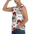 thumbnail image 3 of Fotbe Men's Rabbit And Hedgehog Print Men's Sleeveless Muscle Tank Tops Casual T-Shirts for Gym Workout Beach-Medium, 3 of 8