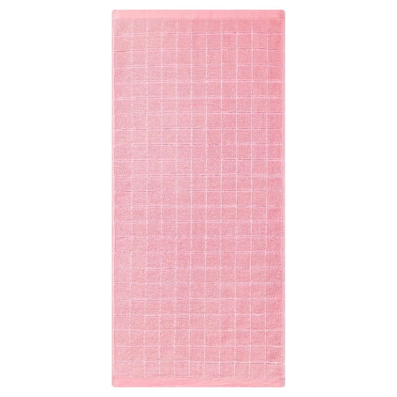 Pure Cotton Terry Kitchen Towels, Checkered Designed, Soft and Super Absorbent Dish Towels Kitchen Towels Pink 28*13 In