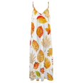 thumbnail image 4 of Autumn Harvest Maple Leaves Thanksgiving Sleeveless Dress for Women Clothing Female Women's Summer Skirt, 4 of 7