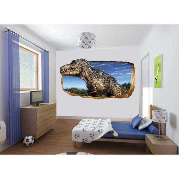 Startonight 3D Mural Wall Art Photo Decor Jurassic Dinosaur World I Amazing Dual View Surprise Wall Mural Wallpaper for Bedroom Kids Wall Paper Art Gift Large 47.24 ‘’ By 86.61 ‘’