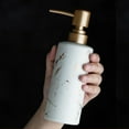 thumbnail image 6 of Dowbom Ceramic Soap Dispenser for Bathroom, Hand Soap. Refillable Lotion Dispenser, 6 of 7