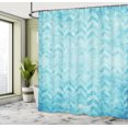 thumbnail image 5 of Ambesonne Turquoise Shower Curtain, Geomeric Chevron Art, 69"Wx84"L, Turquoise, 5 of 5