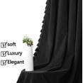 thumbnail image 6 of Soft Luxury Velvet Curtains with Tassels, 2 Panel Rod Pocket Blackout Curtain Drapes, 6 of 8