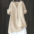 thumbnail image 2 of Kezqiaxn Button Down Shirts for Women Short Sleeve V-Neck Work Shirts with Pocket Womens Blouses Dressy Casual, 2 of 5