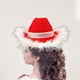 thumbnail image 5 of Sombrero de vaquero de estilo occidental, gorros de Navidad rojos para mujeres y niñas con decoración ligera, sombreros de , gorro de, 5 of 8