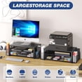 thumbnail image 4 of Organizador de escritorio OPNICE con soporte para monitor de computadora de 2 niveles, negro, 4 of 8