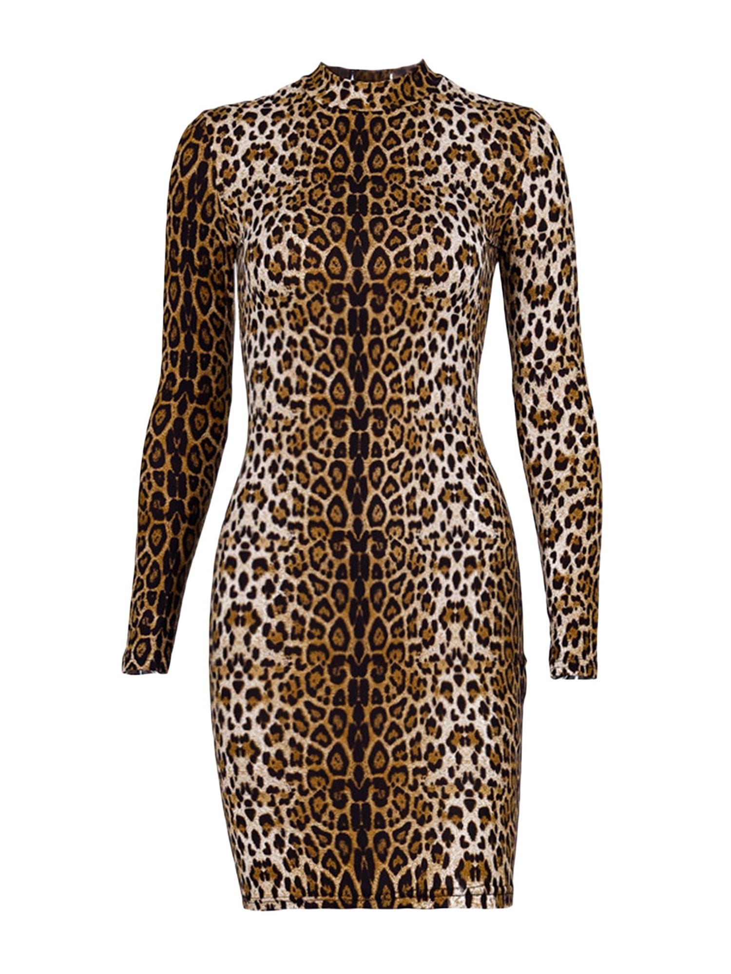 tiger print bodycon dress Leopard Print Sleeveless Bodycon Dress