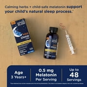 Mommys Bliss Kids Sleep Liquid with Melatonin for Ages 3 and Up, Natural Grape Flavor, 4 fl oz