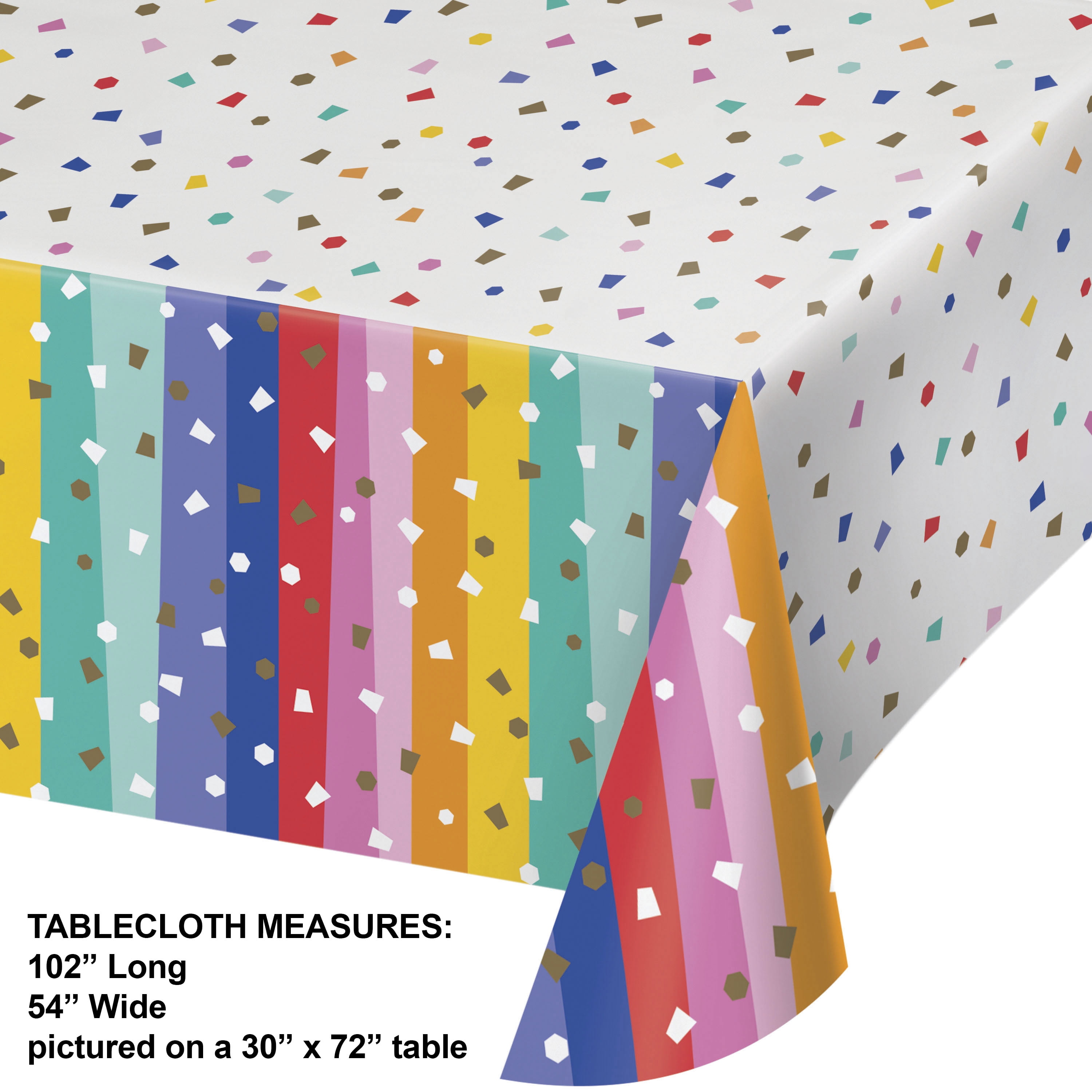 Birthday Confetti Deluxe Tableware and Decorations Kit, Serves 8