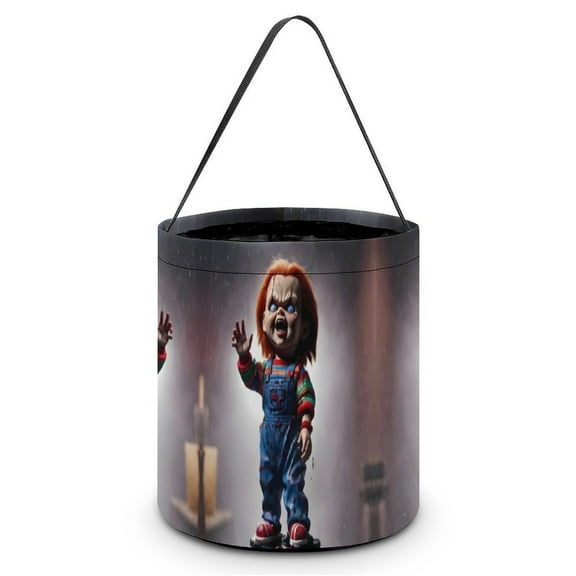 Chucky Halloween Candy Bag, Trick Or Treat Bags - Light Candy Buckets & Tote Bags for Halloween Parties