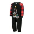 thumbnail image 4 of Christmas Family Matching Pajamas Sets for Family Christmas PJ's Letter Print Top and Plaid Pants Xmas Jammies Sleepwear Mommy and Me Pajamas Christmas Outfit, 4 of 10