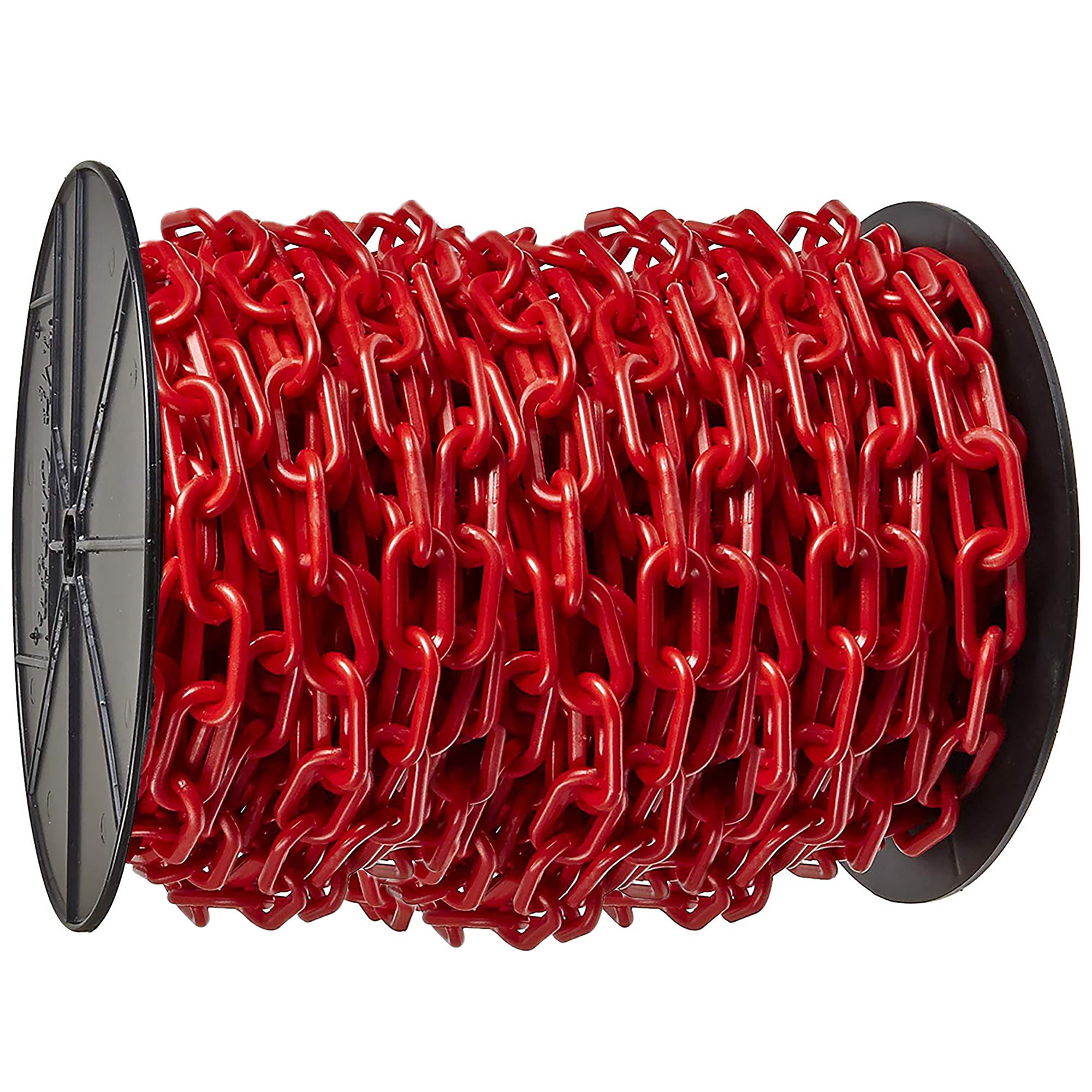 Red Plastic Chain Reel 2 IN Link 125 FT Lg