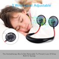 thumbnail image 2 of Ventilador de cuello, ventilador LED recargable USB portátil Diseño de auriculares Ventilador personal manos libres Ventilador portátil con cabezal de viento doble para viajar Oficina al aire libre Fokelyi WRLF-83, 2 of 5