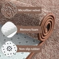 thumbnail image 3 of Soft Rugs For Bedroom  3x5 Living Room Area Rug Washable Memory Foam Small Entryway Throw Low Pile Minimalist Non Slip Bedside Carpet Dorm Decor Brown, 3 of 7