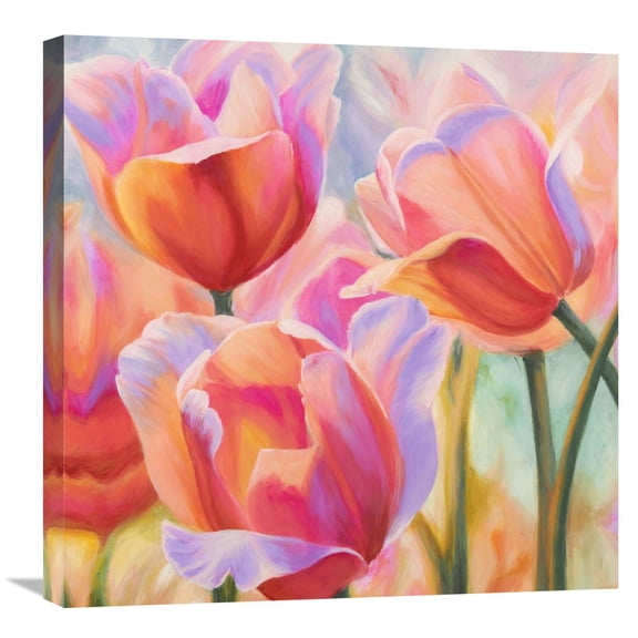 Global Gallery Cynthia Ann 'Tulips in Wonderland II' Canvas Wall Art
