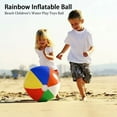 thumbnail image 2 of BESTSKY Beach Balls, Inflatable 16-Inch Rainbow Beach Ball Set, Fun Summer Beach Toys, 3-Pack, 2 of 6