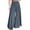 Blue, variant on Women Leisure Wide Leg Elastic Waist Decorative Buttons Pants