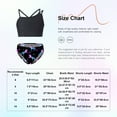 thumbnail image 7 of Zaldita Girls 3 Pcs Athletic Swimwear Floral Bikini Top with Breif Boardshorts Beach Tankini Black 8, 7 of 7