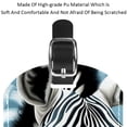 thumbnail image 4 of Square 2Pack PU Leather Zebra Cruise Luggage Tag with Privacy Cover and Name ID Tag for Travel Handbags Backpacks Luggage Tags, 4 of 6
