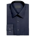 thumbnail image 2 of Men's Dress Shirt Long Sleeve Regular Fit Button Up Pocket Solid Standard Cuff Navy, 2 of 2