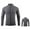 Dark Gray, variant on ZQUUVOU Men's Shirts Long Sleeve Solid Color Sports Hoodless Casual Outwear Zipper Jackets (Black,3XL)