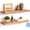 Usa-sourced Tiger Wood, variant on 24" Rustic Elm Wood Floating Shelves, 8 Inch Deep Wall Shelves for Home Decor, Wall Mounted Floating Shelf with Invisible Bracket, Heavy-Duty Storage & Display Shelf for Living Room, Kitchen, Set of2