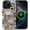 Cat Stamp Collage, variant on Case for iPhone 15 [Compatible with MagSafe], Matte Soft Silicone and Hard PC Anti-Scratch Shockproof Protective 2-in-1 Case for Women Men - Desert Cactus