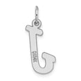 thumbnail image 4 of 14k White Gold Medium Script Letter J Initial Charm Pendant, 4 of 4