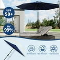 thumbnail image 3 of 10ft Patio Umbrella, Table Umbrella Outdoor Patio with Crank Lift & Push Button Tilt, 8 Sturdy Ribs for Yard, Deck, Pool, 3 of 7