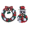 thumbnail image 1 of 2 piezas Navidad Santa Claus broche alfileres Santa Navidad fiesta favores regalo y guirnalda Yuyangstore Crystal Christmas Brooch, 1 of 5