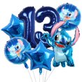 thumbnail image 4 of Nuevos suministros de decoración para fiesta de cumpleaños de Disney Lilo Stitch, globos, platos de papel Aloha, vasos, servilletas, manteles, baby shower para niños, 4 of 5