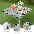 thumbnail image 4 of Boston Terriers and Pioneer Flower Square Fitted Tablecloth with Elastic Edge,Square Table Cover,Washable Elastic Table Cover for Home Kitchen Party Decor 34"x34", 4 of 6