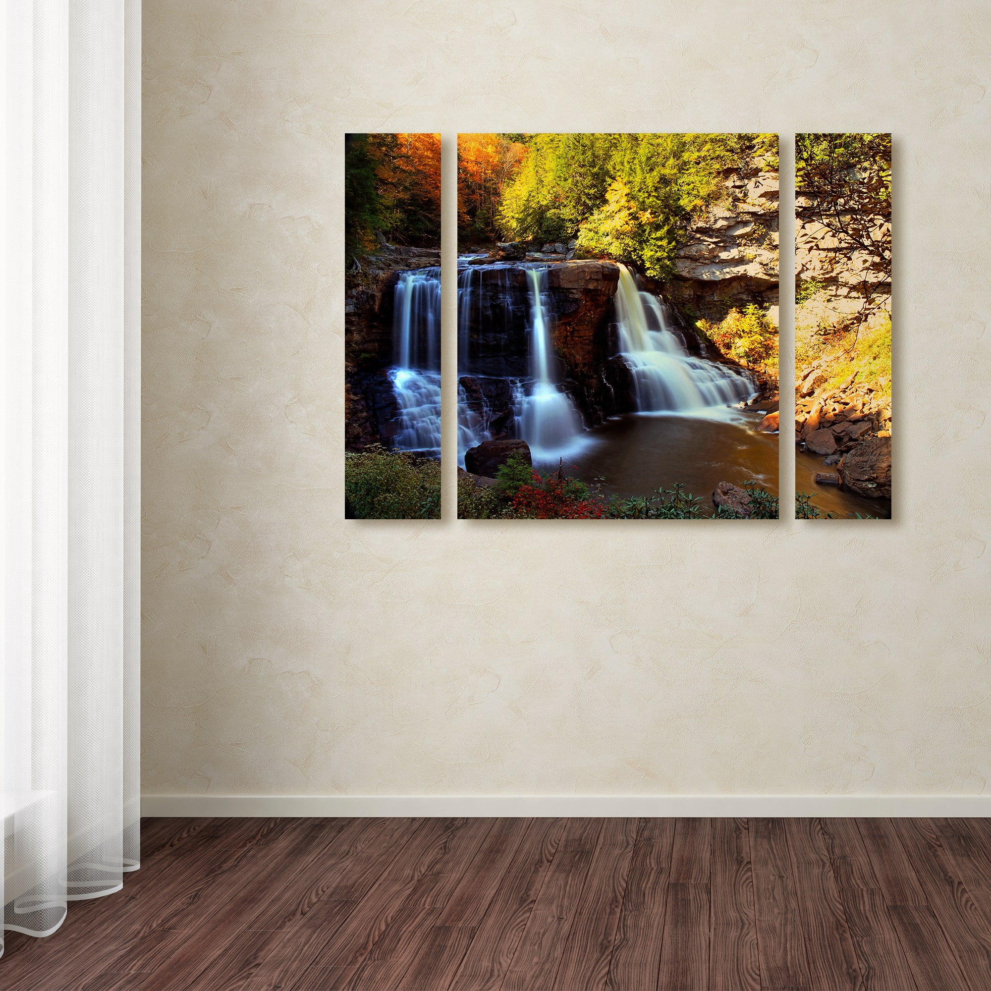 Trademark Fine Art "Motion" Canvas Art by CATeyes Three Panel Set