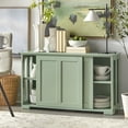 thumbnail image 3 of TMS Pacific Wood Sliding Door Storage Cabinet, Adjustable Shelves, Mint, 45lb, 3 of 6
