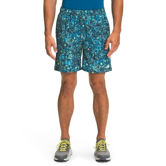 THE NORTH FACE Printed Wander Mens Shorts Beta Blue Lichen Print Sz XXL