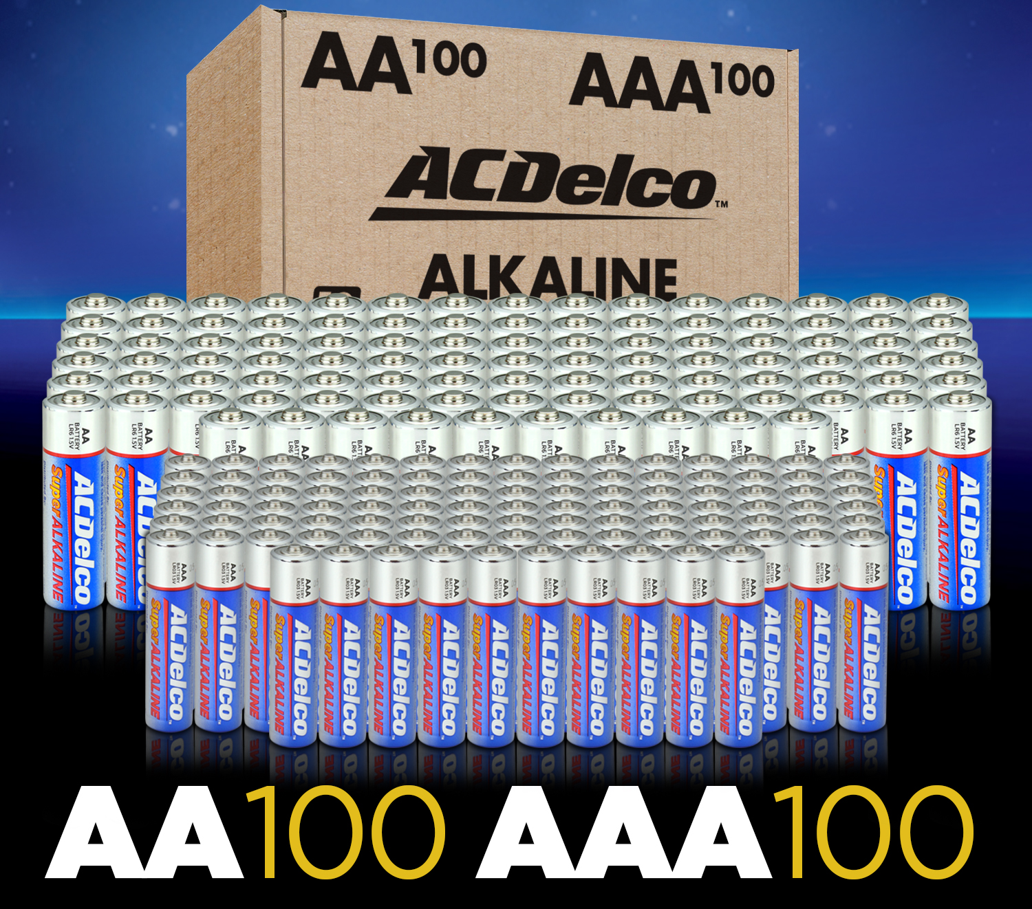 ACDelco AA and AAA Super Alkaline Batteries, 100-Count of AA and 100-Count of AAA - image 2 of 10