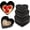 Black, variant on 3 count Valentine's Day Heart Shaped Boxes with 100g Shredded Paper Fill Nesting Heart Flower Boxes for Valentine Wedding Birthday Showers Present Packaging(White Marble)