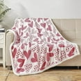 thumbnail image 2 of Elegant Comfort Reversible, Printed Sherpa Throw Blanket, All-Season Blanket- Soft, Cozy and Plush- Decorative Throw, Perfect for Lounging, 50 x 60 inches, Scarlett Sherpa Throw Blanket, 2 of 5