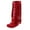 Red, variant on Knee High Boots for Women, Embroidered Fringe Faux Suede Booties Cowboy Winter Comfortable Warm Vintage Flat Heel Cowgirl Western Long Snow Tassel Boots
