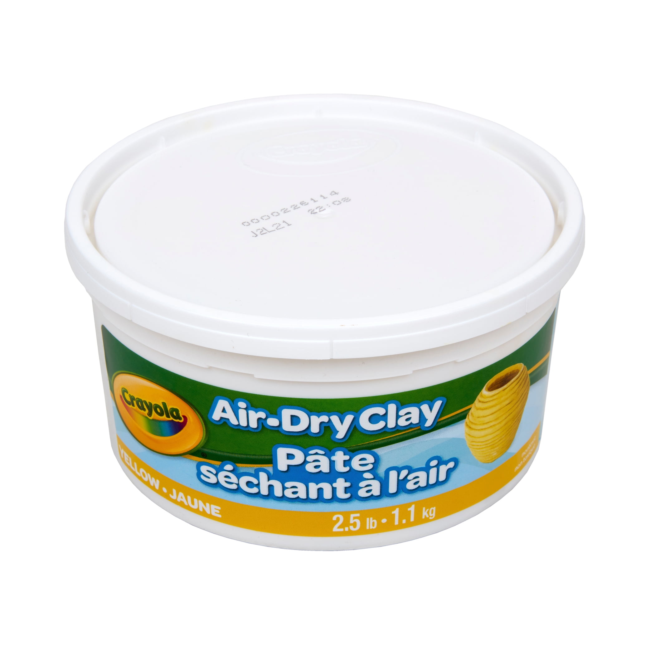 Crayola Air Dry Clay, 2.5lb Tub, Yellow, Pack of 4