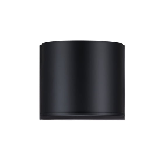 Fleur Oasis 6.75 in. 1-Light Matte Black Indoor Wall Sconce Light for Bathrooms