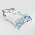 thumbnail image 2 of Ambesonne Tropical Bedding Set 4 Pcs, Palm Trees at Beach, Queen, Blue White, 2 of 2