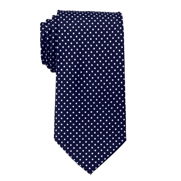 Mens Polka Dot Necktie - Navy