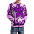 thumbnail image 5 of Purple Floral Mandala Art 3D Print Hoodie Men Women Autumn Thin Pullover Sweatshirt Vintage Streetwear Tops, 5 of 6